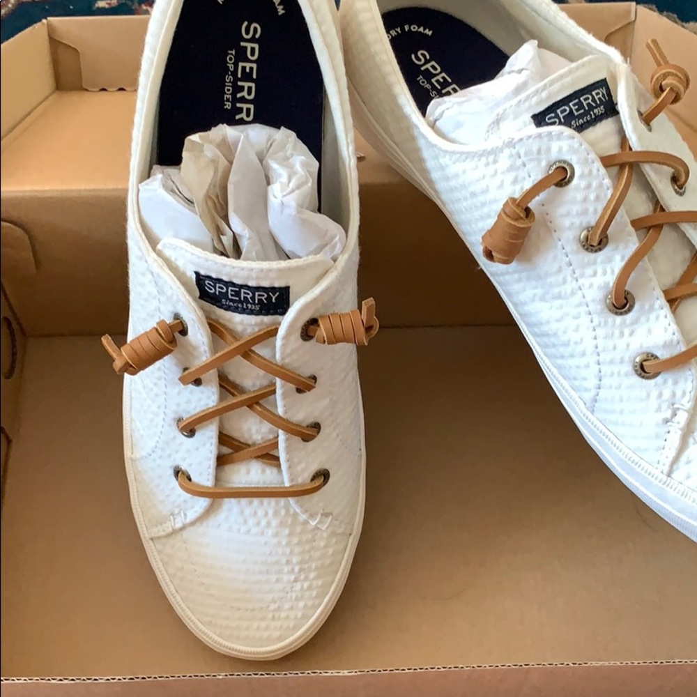 SPERRY TOP-SIDER WHITE MEMORY FOAM SNEAKER
